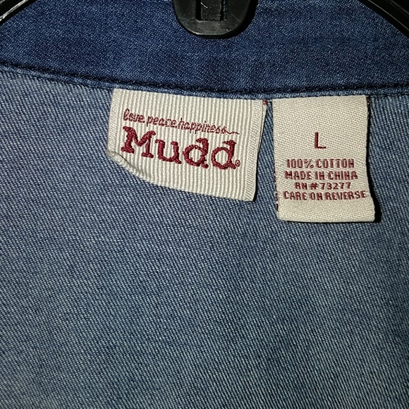 ❣️ Mudd Denim Top -100% Cotton ❣️ - Picture 2 of 6